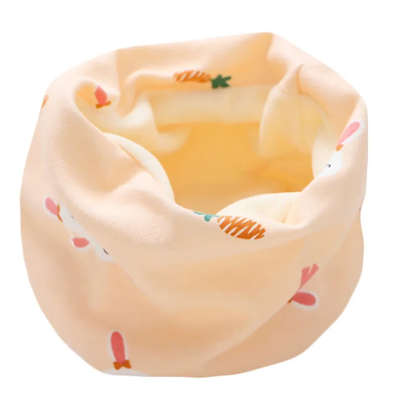 Новый осенне зимний хлопковый шарф для девочек Детский плюшевый шарфы с круглым