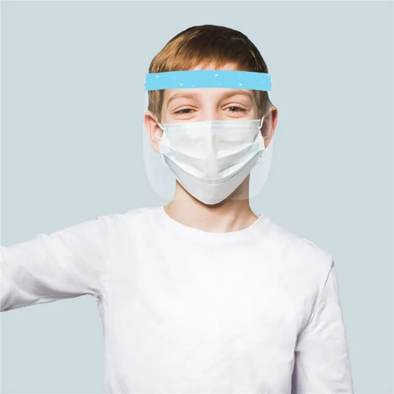 

Child Transparent Protect Mask Protective Adjustable Anti-saliva Dust-proof Full Face Cover Children Mask Visor Shield