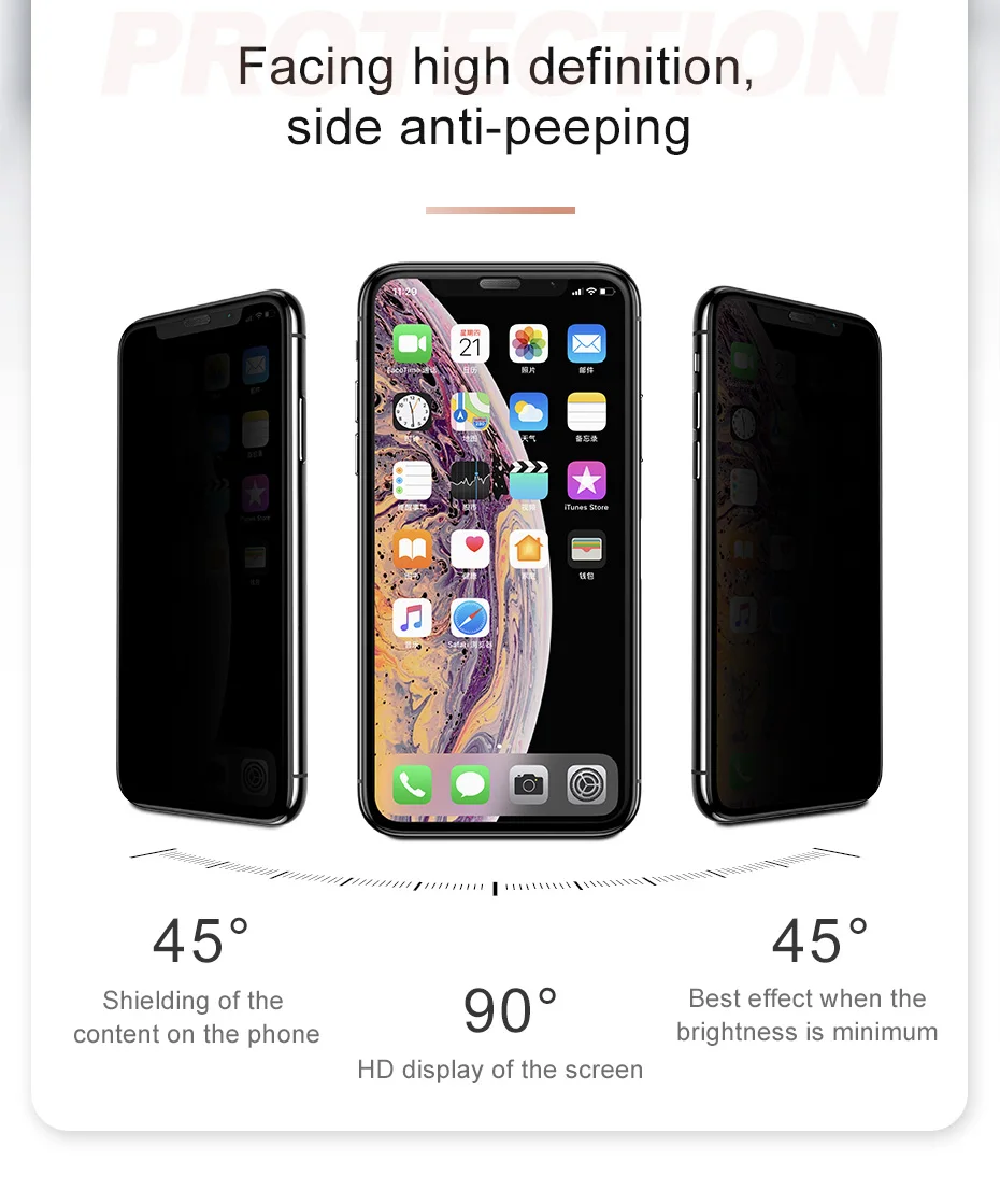 Закаленное стекло 9H для IPhone X XS MAX XR 8 8Plus 7 Plus 6 6S 5 5S SE защитное Защита экрана |