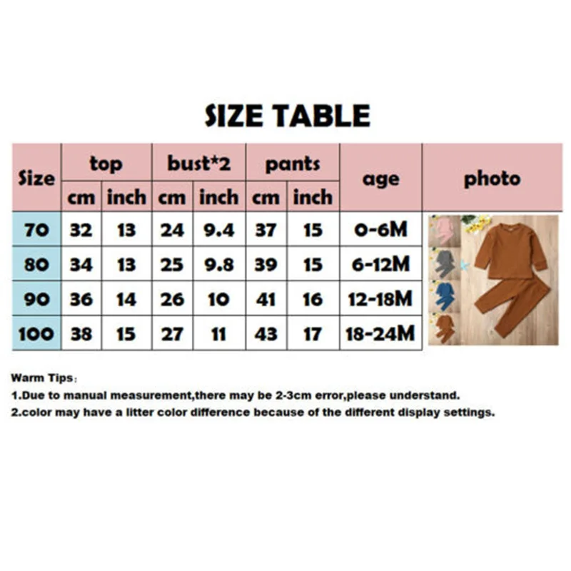 

Newborn Baby Girl Boy Infant Long Sleeve Clothes T-shirt Top Pants Leggings Outfits Toddler Kids Solid Cotton Tracksuit 0-24M