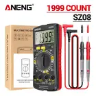 Цифровой мультиметр ANENG SZ08, профессиональный вольтметр с ультратонким хранилищем, автоматический вольтметр, 220 В переменногопостоянного тока, тестеры сопротивления