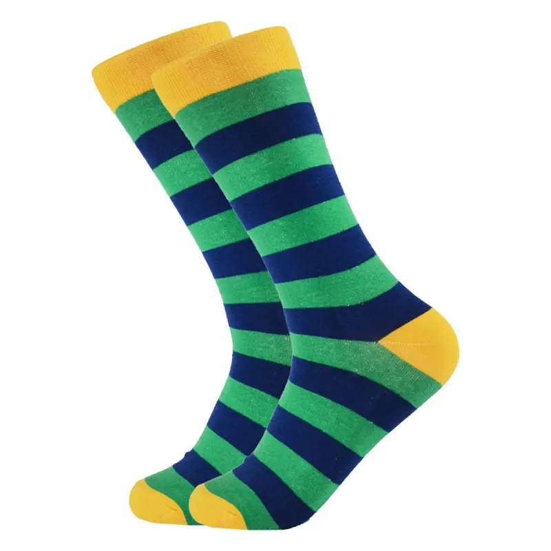 

Mens Happy Socks Business Colorful Striped Quality Plaid Diamond Pattern Argyle Geometric Harajuku Combed Cotton Christmas Gift