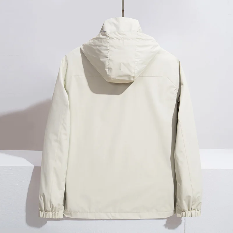 

Men's Spring Jacket Waterproof Summer Jacket Men Thin Windbreakers Military Male Jackets Hooded Multi Pockets Size 4XL 5XL