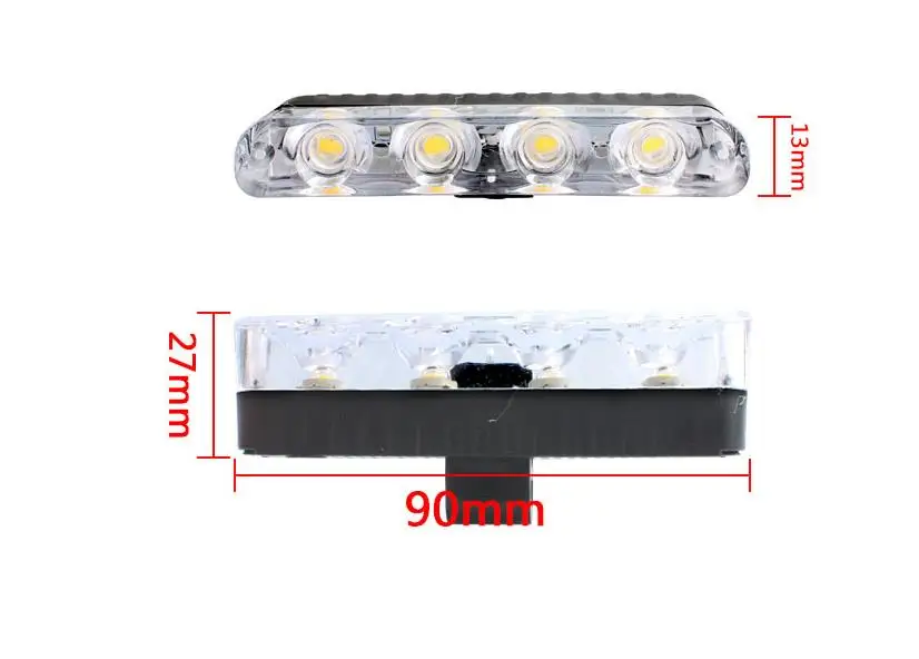 

16LED Bulbs Remote Strobe Flash Light Dash Emergency Warning Racing Grill Lamp Trim Strip For Car Motorcycle Clip Lights