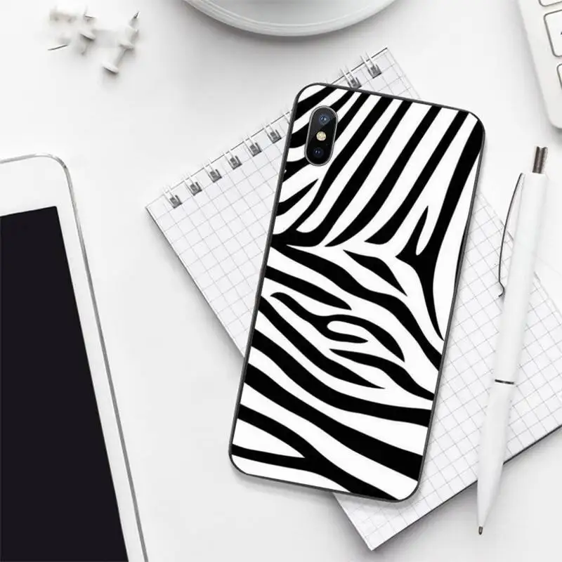 

Zebra print clip art Phone Case for iPhone 11 12 pro XS MAX 8 7 6 6S Plus X 5S SE 2020 mini