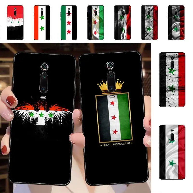 

YNDFCNB Syria national Flag Phone Case for Redmi 5 6 7 8 9 A 5plus K20 4X 6 cover