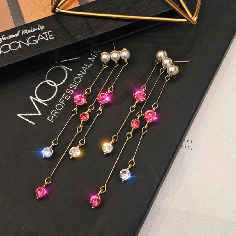 Классические серьги с жемчугом и кисточками модные ювелирные изделия для