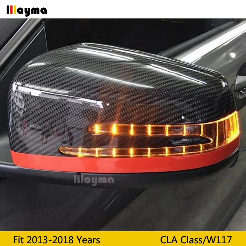 Чехол для зеркала заднего вида W117 из углеродного волокна Benz CLA CLA180 CLA200 ClA220 CLA250