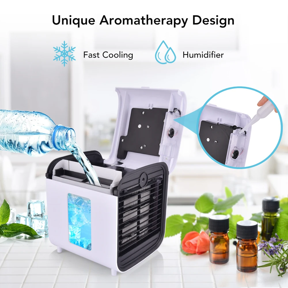 Мини-кулер воздуха портативный с USB 7 цветов светильник | Красота и здоровье