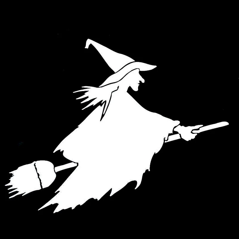 Volkrays креативные автомобильные стикеры Witch on Flying метла забавные аксессуары