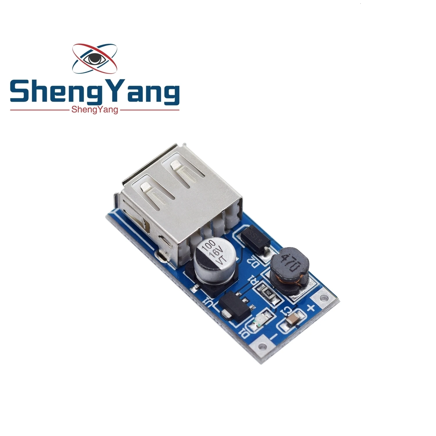 Шэньян DC-DC USB Выход зарядное устройство шаг вверх Мощность Boost модуль 0,9 V~ 5V 5V 600MA USB мобильного Мощность Boost плата синего цвета