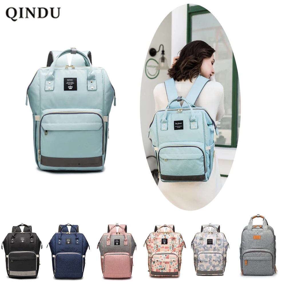 многофункциональный Большая подгузников рюкзак сумка беременных кормящих мама