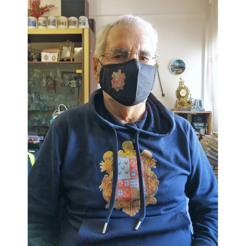 Маска женская хлопковая многоразовая черная с логотипом на заказ 12 шт. |