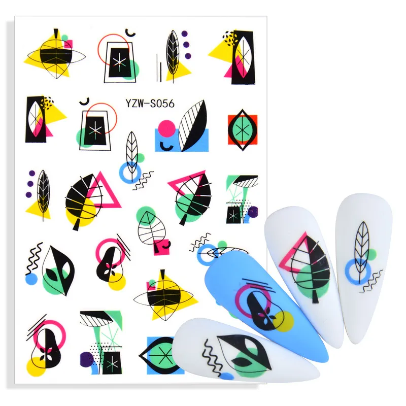 1 лист абстрактные женские водные переводки для ногтей с изображением алфавита