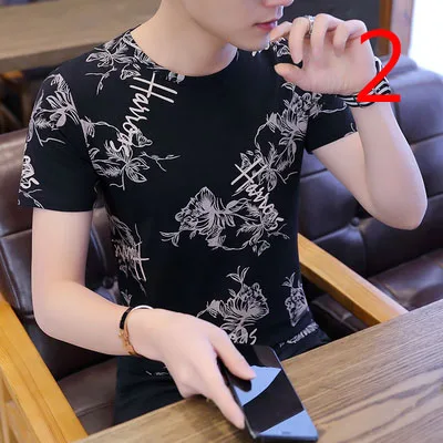 

Men's short-sleeved t-shirt 2019 summer trend Korean version of the lapel cotton port wind