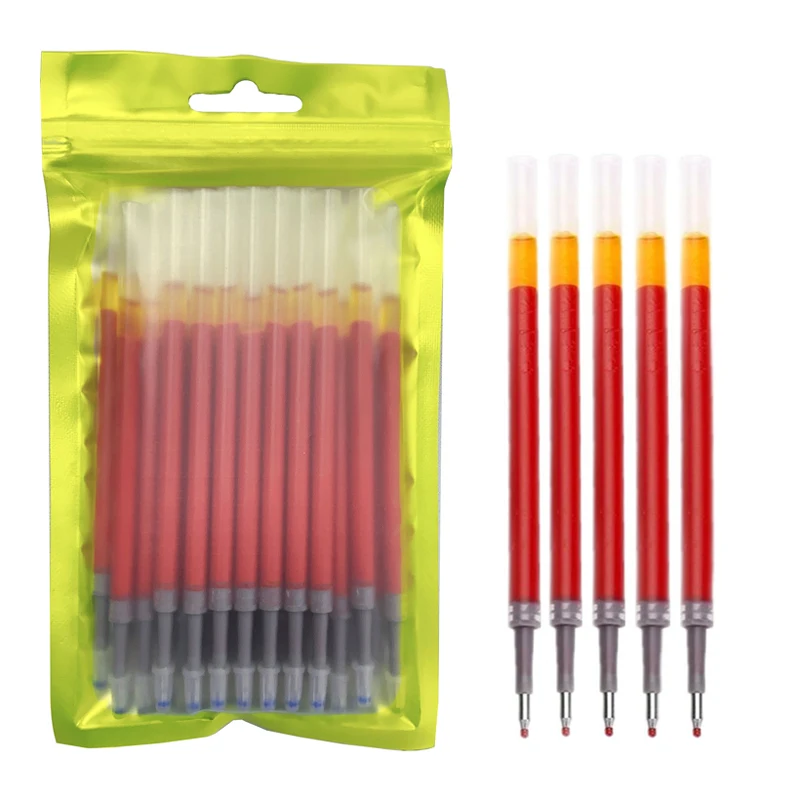 

50Pcs/Lot Ballpoint Press Gel Pen Refill Rod Signature Pen Refills Large-capacity Pens for School office supplies Writing Tool
