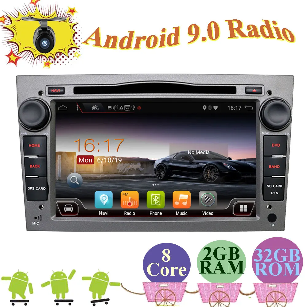 2 din Восьмиядерный Android 9,0 автомобильный магнитофон gps dvd-плеер для Opel Astra H Vectra Corsa Zafira B C G поддержка OBD2