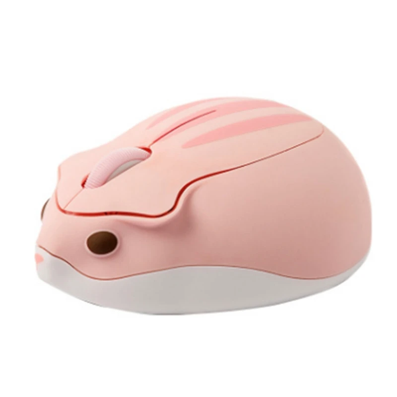 

2.4G Wireless Optical Mouse Cute Hamster Cartoon Computer Mice Ergonomic Mini 3D PC Office Mouse For Kid Girl Gift 32CA