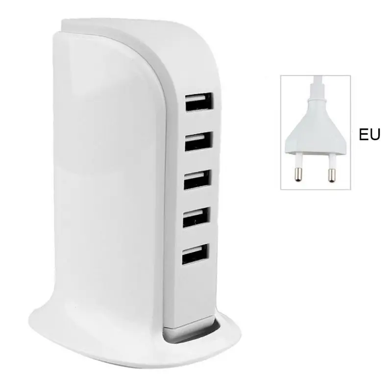 Европейский Союз (ЕС) Универсальный 5 портов usb-хаб Мульти usb порты зарядное устройство док-станция для зарядки с usb мобильного телефона настольное настенное домашнее зарядное устройство s EU US Plug - Тип штекера: Европейский Союз (ЕС)