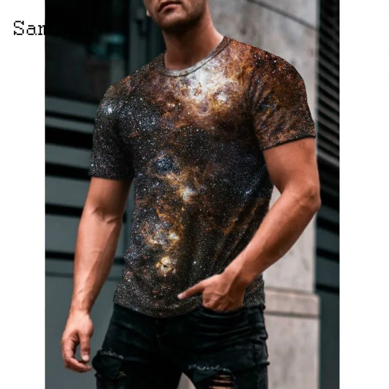 

Summer men's plus size clothes fashion on the street 3D printing T-shirt casual pullover sexy men's T-shirt 2021 new