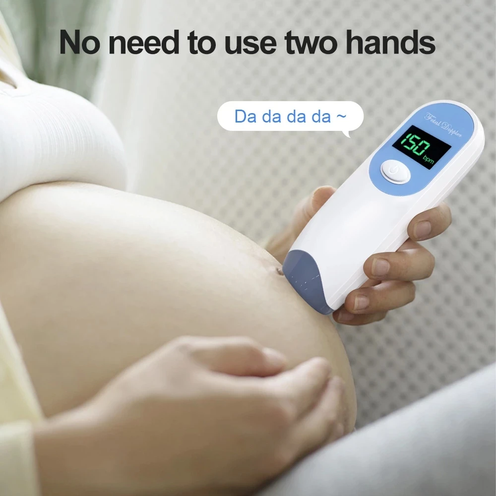 Prenatal Doppler Fetal Baby Heart Rate Monitor Home Pregnancy Detector LCD Display No Radiation Women | Красота и здоровье