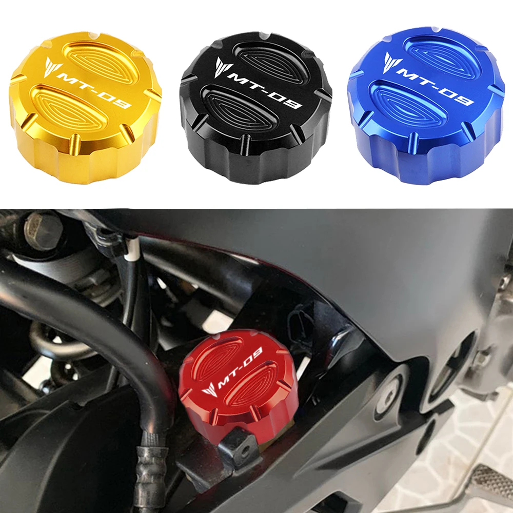 

Для YAMAHA MT09 MT-09 2014-2019 Горячие предложения аксессуары для мотоциклов CNC алюминиевые передние и задние тормозные жидкости резервуар масляные к...