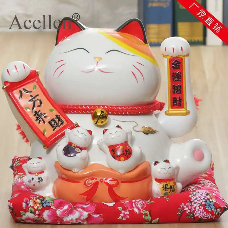 Maneki Neko керамический Lucky Cat домашний декор украшения для дома и автомобиля