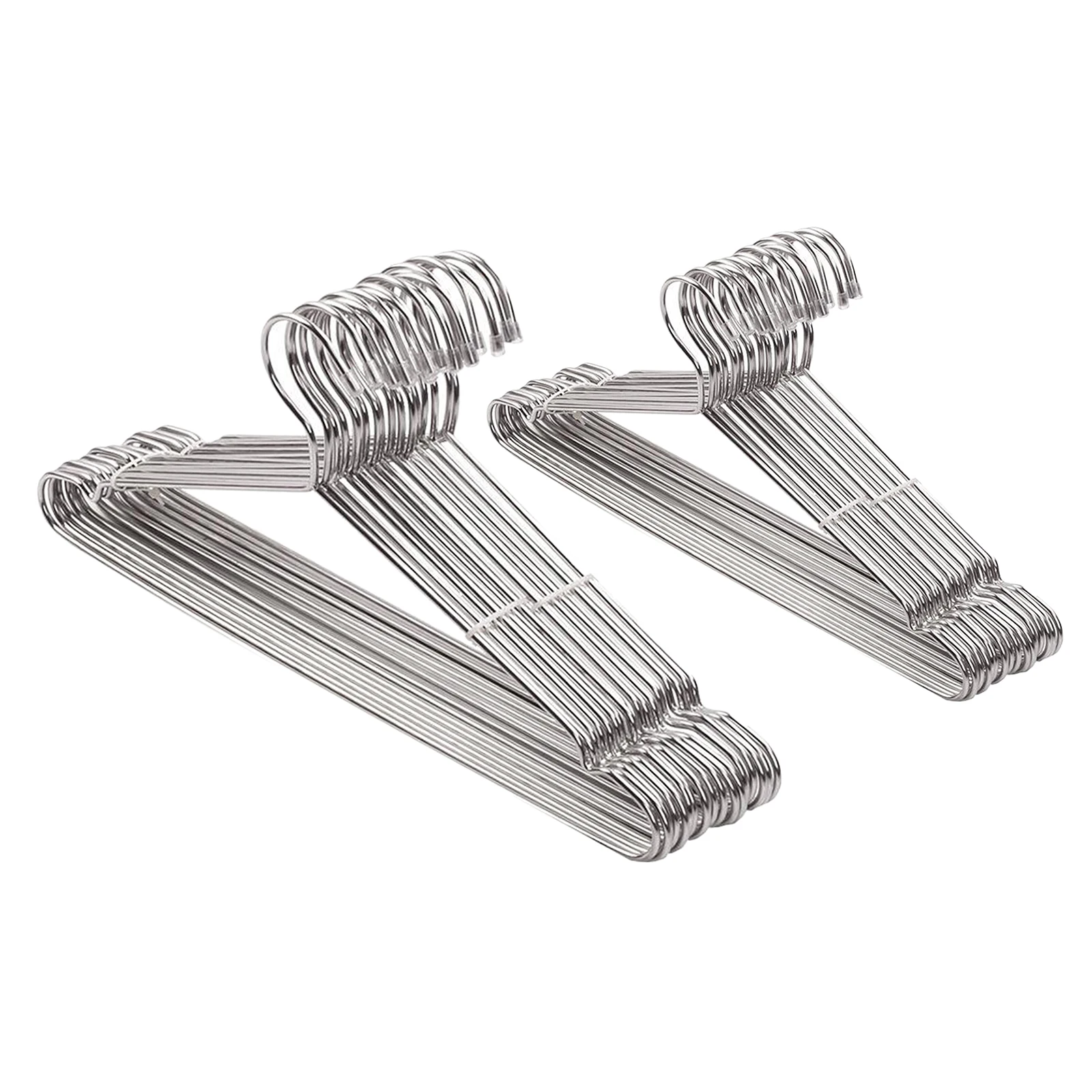 

10pcs Clothes Hangers Heavy Duty Stainless Steel Metal Pants Hanging Racks Bars, 2 Sizes Available