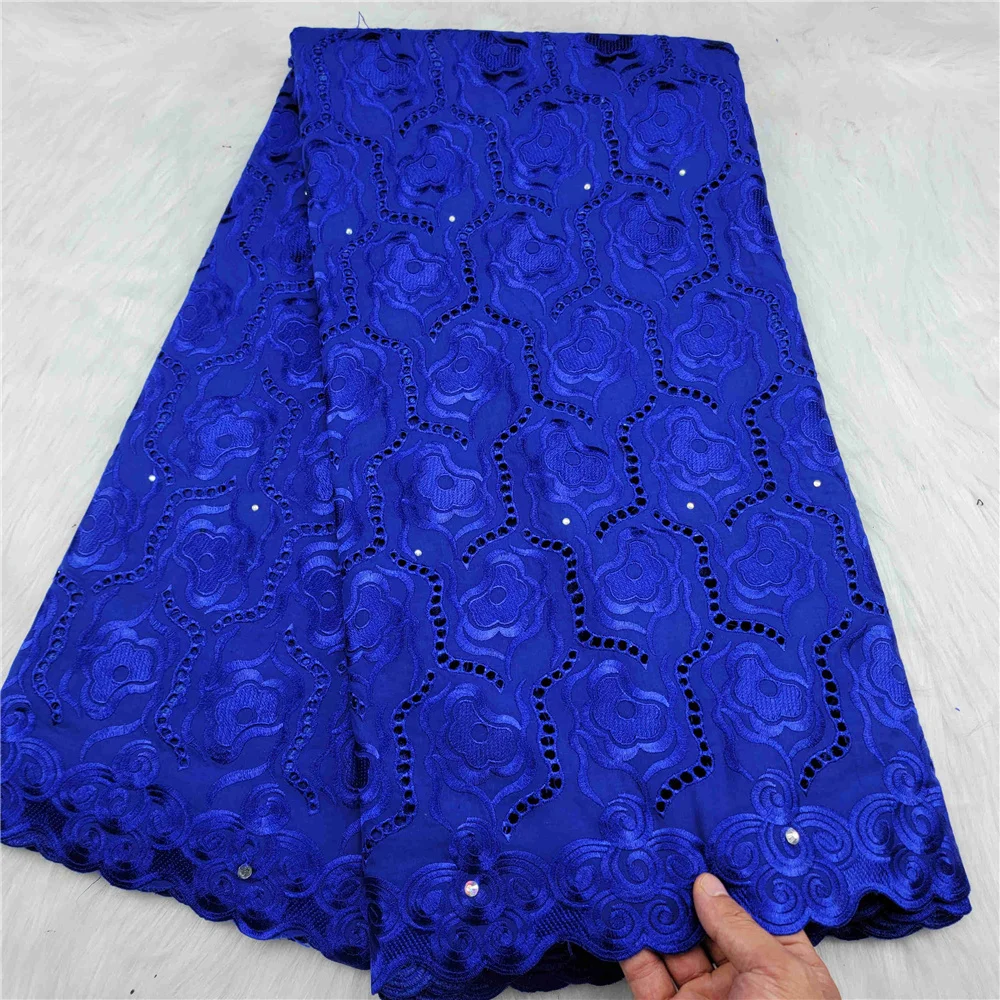 

5yards stones cotton lace fabric newcoming fashion good quality swiss voile lace fabric for clothes sewing A326051