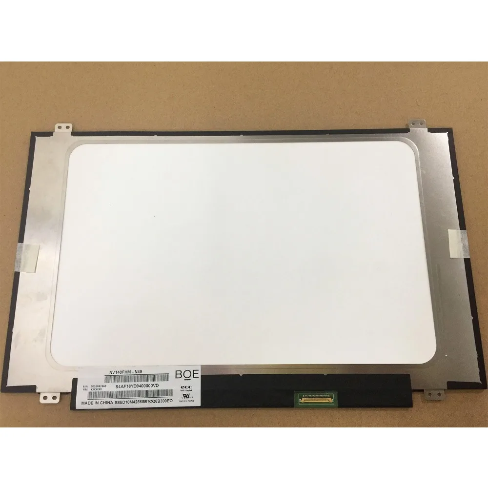 

LED Screen For BOE NV140FHM-N49 5D10M42868 Matrix for Laptop 14.0" FHD 1920X1080 Matte 30Pin LCD Display Panel Replacement