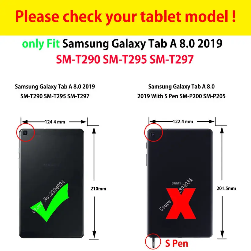 Чехол для Samsung Galaxy Tab A 8 0 2019 SM-T290 SM-T295 T295 T297 чехол Funda тонкий магнитный складной PU