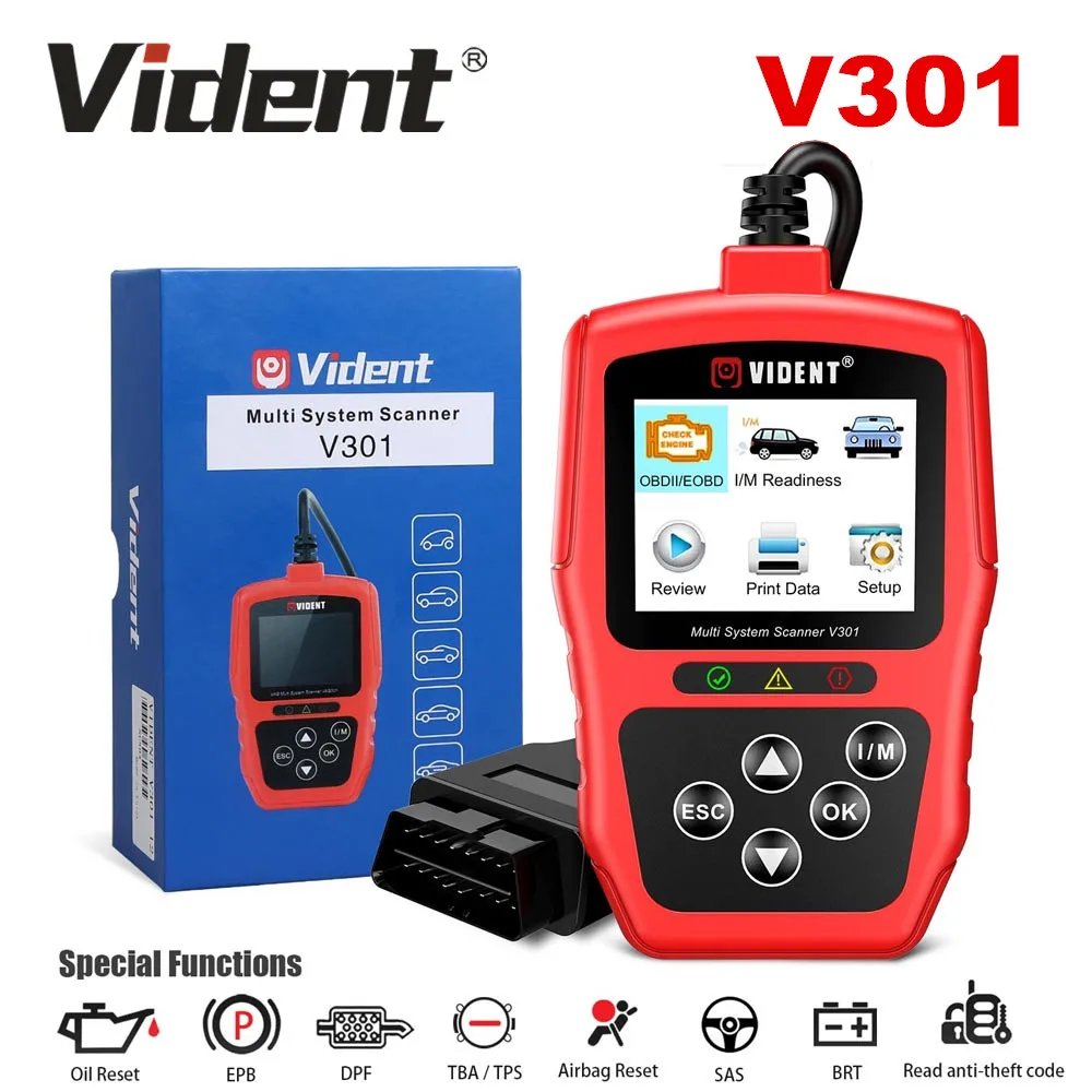 Диагностический сканер Vident V301 OBD2 для автомобилей |