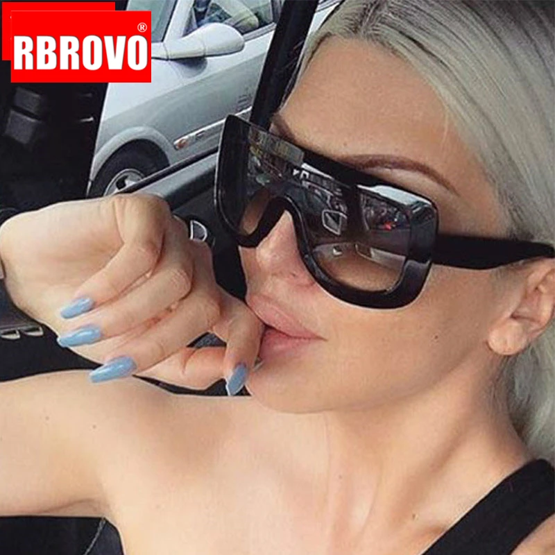 Солнечные очки RBROVO в большой оправе UV400 для мужчин и женщин роскошные