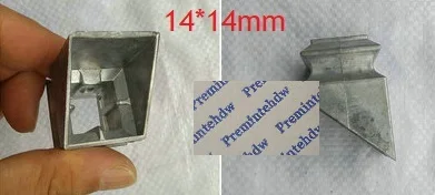 14 to 14mm 6 4 шт./лот незавершенный квадратный круглый алюминиевый пол пост фланец лестницы перила балясины Регулируемый лоток муфта кронштейна фитинги - Цвет: 14 to 14mm 6