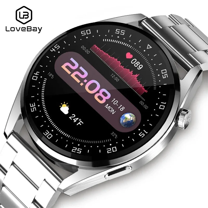 

LOVEBAY E20 smart watch for Huawei 2021 Watch 3 Pro Bluetooth Call Listen To Music Heart Rate Monitor Pedometer for ios Android