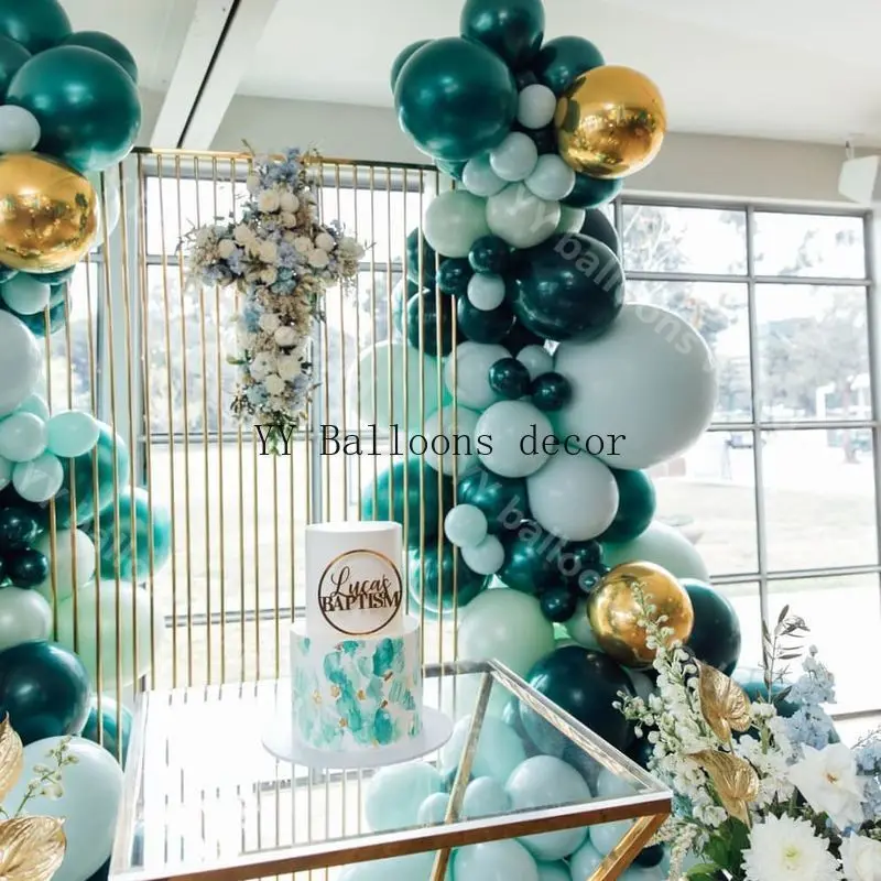 218 шт s арочный комплект слой Maca Tiffany синий пастельный латекс Темно-Зеленый День