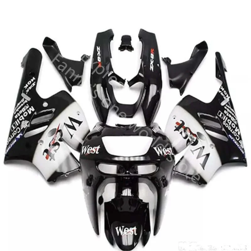 

Hot sales Motorcycle Fairing kit for KAWASAKI Ninja ZX9R 1994 1995 1996 1997 ZX 9R 94 95 96 97 black white WEST Fairing set