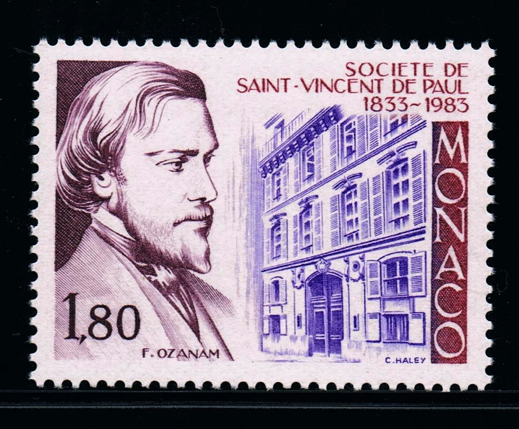 

1Pcs/Set New Monaco Post Stamp 1983 St Vincent De Boer Society Sculpture Stamps MNH