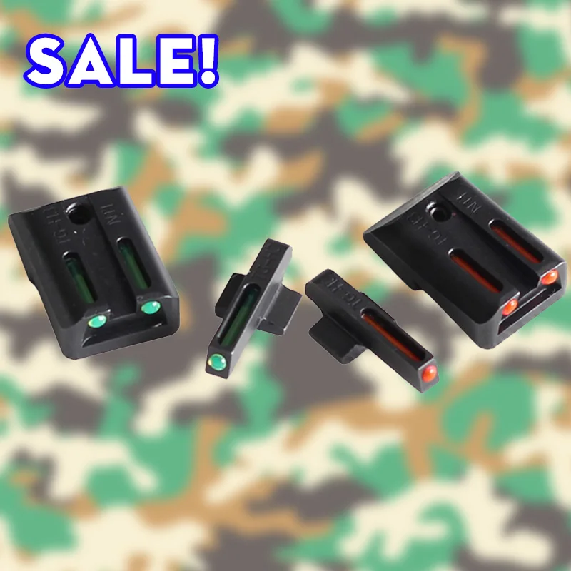 Magorui тактический волоконно оптический передний и задний прицел красный зеленый