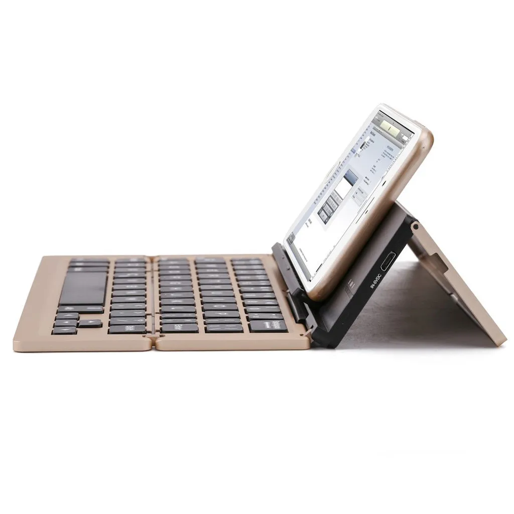 

Portable Aluminum Folding Blueteeh Keyboard Foldable Compatible A0538-1 Desktop Office Entertainment Accessories Keyboards