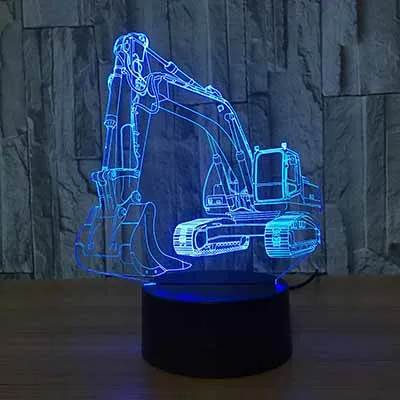 Цвет Фул модель автомобиля 3D детей видения 7 светодиодный Ночной светильник