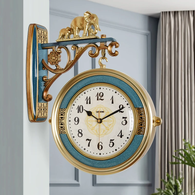 

Nordic Simple Wall Clock Creative Classic Gift Living Room Flip Double Sided Modern Reloj De Pared Chic Living Room Home Decor