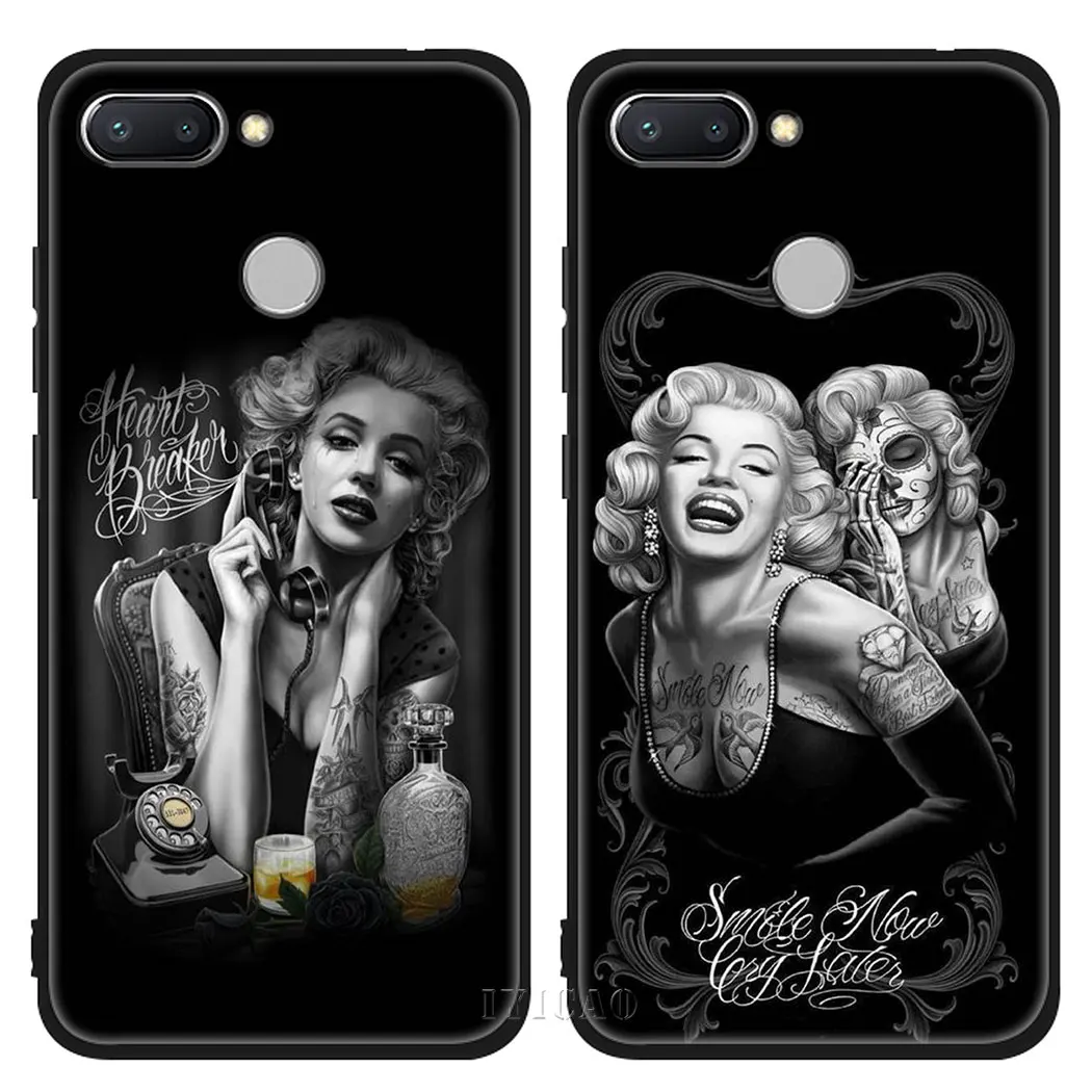 IYICAO Sexy Marilyn Monroe Soft Silicone Case for Xiaomi Redmi Go S2 K20 6 Pro 8A 7 7A 6A 5A 4A 5 Plus 4X |