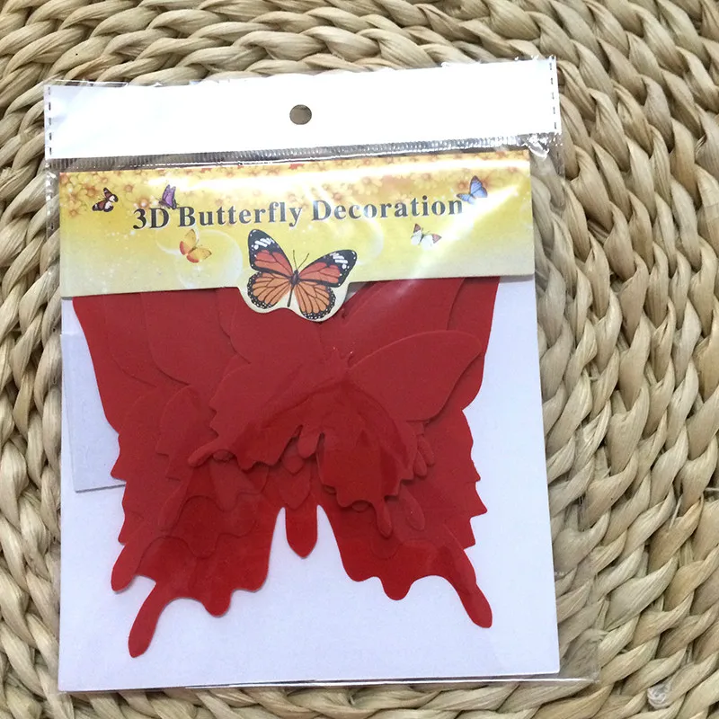 Новые красивые 3D наклейки на стену с бабочками 12 шт. домашний декор для