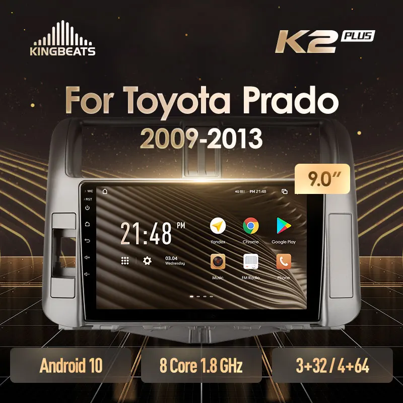 KingBeats штатное головное устройство For Toyota Land Cruiser Prado 150 2009 2013 GPS автомагнитола на