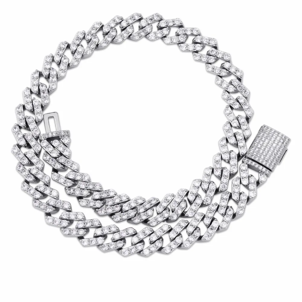 TOPGRILLZ 16 дюймов-30 дюймов замок застежка 12 мм тяжелые Iced Out кубинские цепи ожерелье кубическое цирконовое колечко для мужчин хип хоп ювелирные изделия