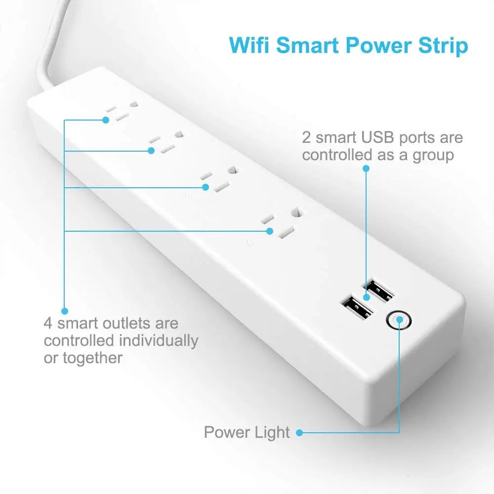 Wifi смарт Мощность полосы Стабилизатор напряжения мульти штекер розетка