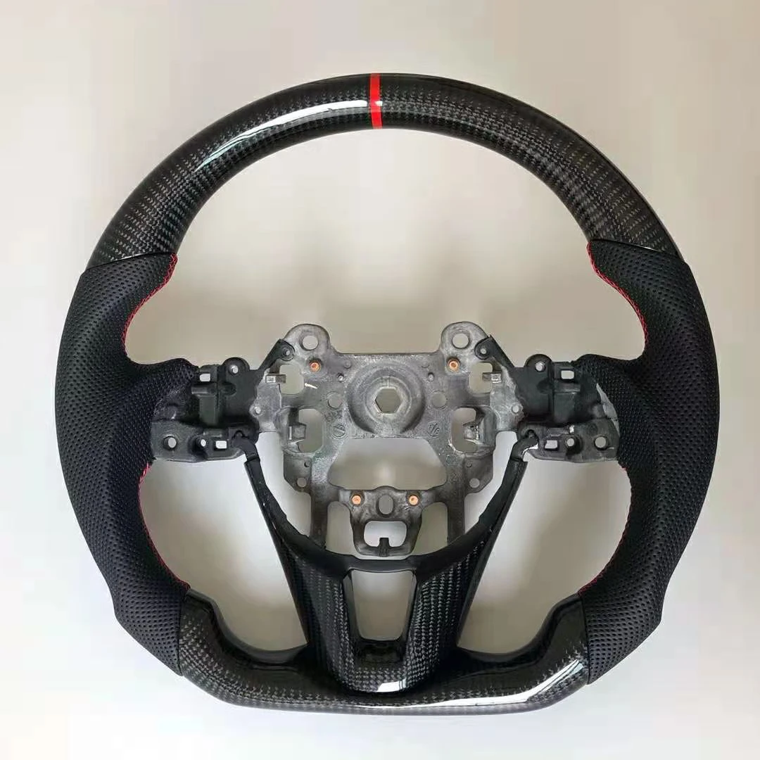 

Supercar Cuatomized Real Carbon Fiber Sports Steering Wheel Alcantara Leather compatible for Mazda Axela ATENZA CX4 CX5