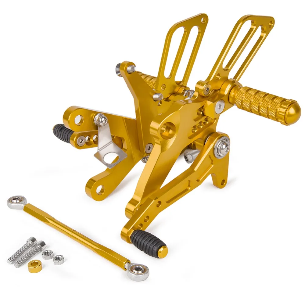 Gold Мотоцикл Rearset для Kawasaki Ninja 400 250 с ЧПУ Регулируемые задние комплекты сдвиг Подножки подножки педали Ninja400 Ninja250 - Цвет: Gold