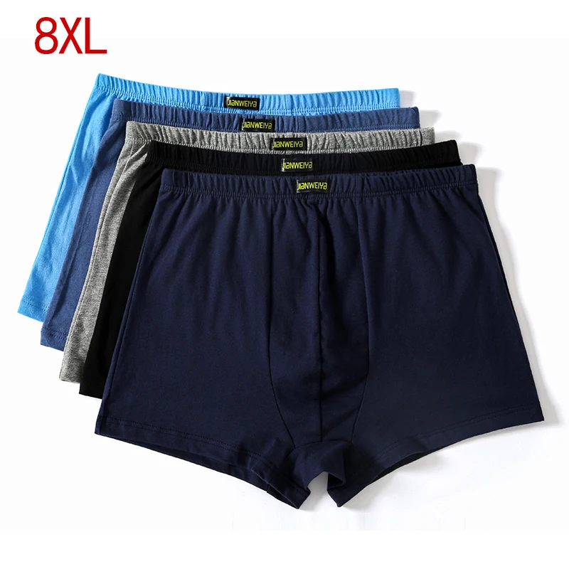 

plus size 5XL 6XL 7XL 8XL Large loose male cotton Underwears Boxers high waist breathable fat belts Big yards men's underwear